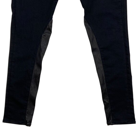 Rag And Bone Skinny Jean 30 Midnight Lambskin Trim - Picture 9 of 12